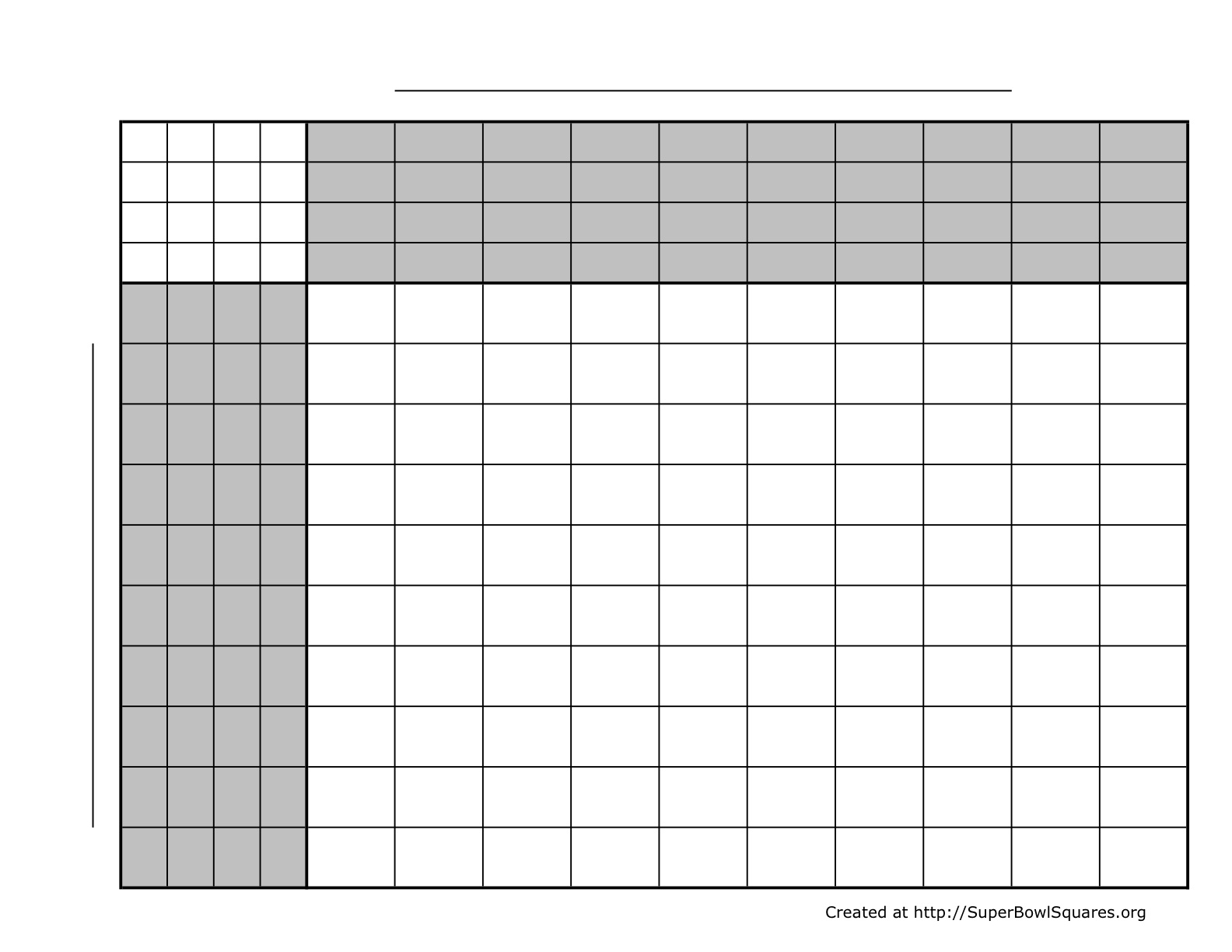 Free Printable Football Squares 100 Numbered